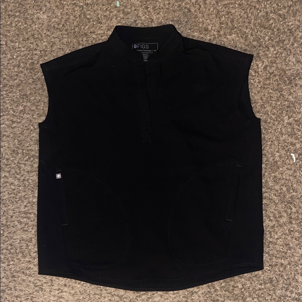 Figs Black Rafaela Scrub Top